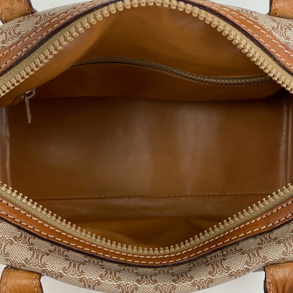 Celine Macadam Pattern Mini Canvas Handbag Beige Brown - Picture 6 of 6